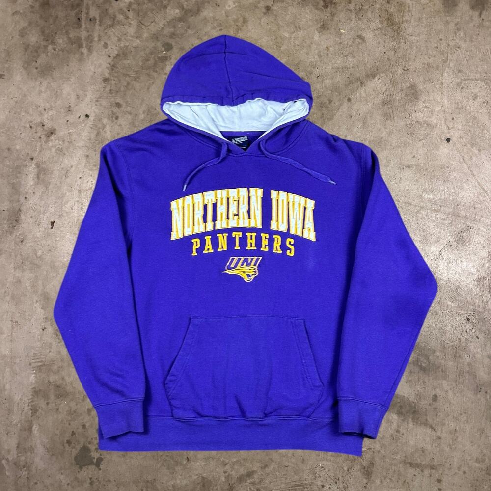 University of Northern Iowa Panthers Hoodie Sweatshirt Purple Womens Size XL